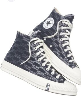 KITH /Converse Monogram High Top Sneakers -  Black & White